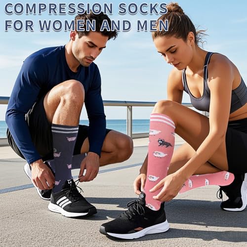 20-30mmHg Graduated Compression Socks for Men & Women – 3 Pairs