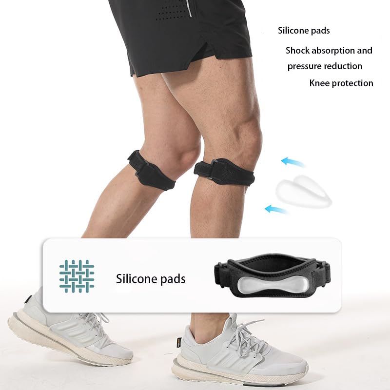 INOGIH 2 pcs Knee-Brace for Men Women Patella-Tendon-Knee-Support-Strap for Basketball, Running, Hiking, Volleyball, Tennis, Squats
