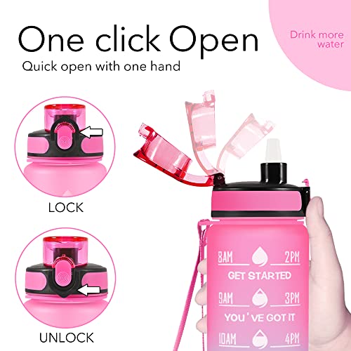 32 oz Water Bottles with Strap & Straw, Sport Motivational Water Bottles - color: Butterfly in Love