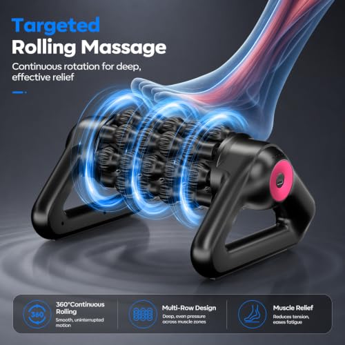Electric Massage Roller, Rolling Percussive Hands-Free Base Massager