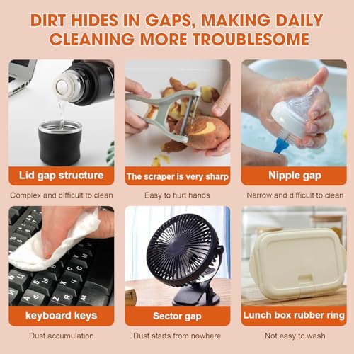 3 in 1 Cup Lid Cleaning Brush, Multifunctional Cleaning Brush Portable Cup Lid Cleaner for Bottle Gap Tight Spaces Cup, Portable Cup Lid Cleaner, 1 Pcs Red - color: 1 Pcs Red