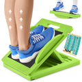 Slant Boards for Exercise, Wooden Slant Board, Calf Stretch Board with 7 Incline Angles, Velour Board, Balance Board & Calf Stretcher, Portable Incline Board for Physical Therapy, Ankle Mobility, Heel & Knees - color: Green