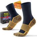 3 Pairs Copper Crew Compression Socks 20–30 mmHg for Women & Men - color: 3 Pairs - Copper, size: Medium