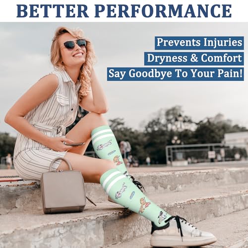 FEYHAY Copper Compression Socks (3 Pairs) 15-20 mmHg Circulation is Best Athletic & Daily for Men & Women, Running, Climbing - color: 28 Pattern 1, size: Small-Medium