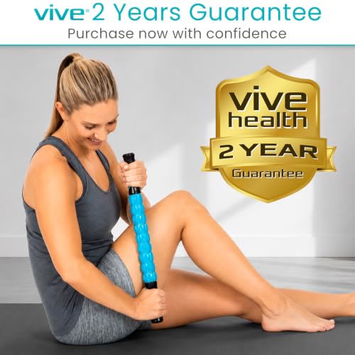 Vive Massage Stick Roller for Muscle, Back, Legs - Deep Tissue Body Fascia