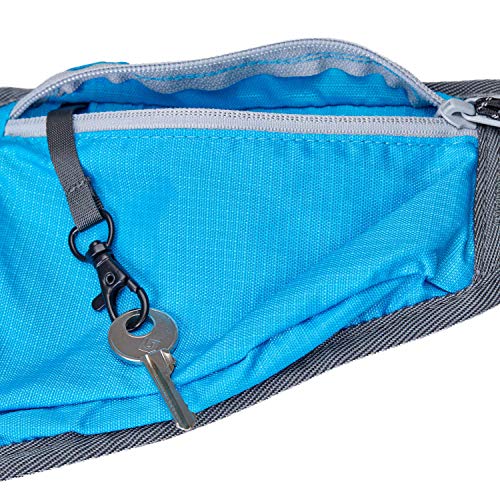 Blueberry Style Blue Bumbag Waist Bag Fanny Pack for Walking Running - Built-in Poop Bag Holder, Dog Treat Pouch, Adjustable Waistband, and Bottle Holder - color: 1 Pack Waist Bag - Blue