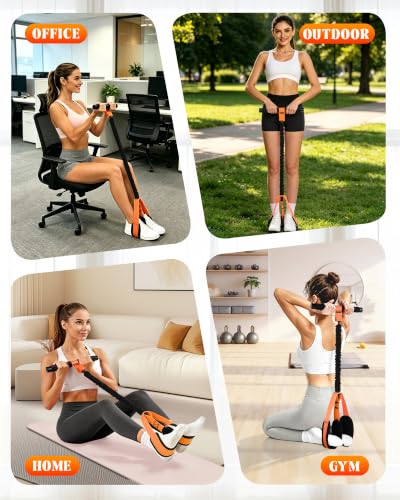 Pedal Resistance Bands with Handles, 2026 Upgraded 55LBS Exercise Bands