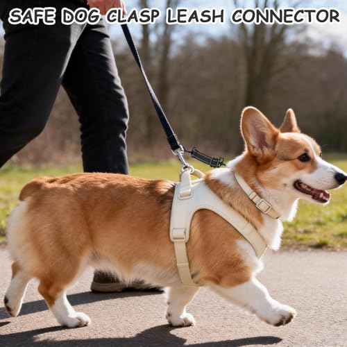 YUEPET 2 Pack Dog Collar Safety Clips, Adjustable Prong Collar Backup Clips - color: Bright Black*2（Trapezoid Black)