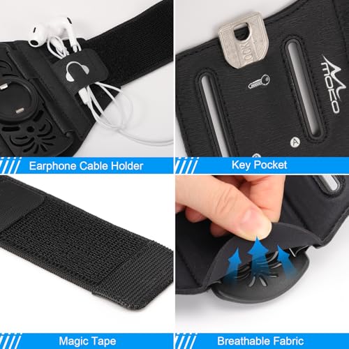 MoKo Phone Holder for Running, 360° Rotatable Running Armband