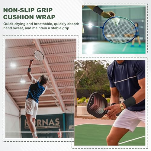 Pre Wrap Tape, Non-Slip Grip Cushion Wrap Prewrap Athletic Tape Fitting for (Tennis- Badminton - Pickleball - Sports) - color: Dark Green