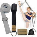 Adjustable Leg Stretcher Lengthen Ballet Stretch Band - Easy Install on Door Flexibility Stretching Leg Strap Great Cheer Dance Gymnastics Trainer Stretching Equipment Taekwondo Training - color: gray