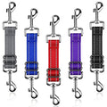 YUEPET Dog Safety Collar Clips 5 Pack Adjustable Prong Collar Backup Clip Reflective Double Ended Backup Clasp Leash Connector for Dog Harness to Collar Safety Clip - color: Grey+Blue+Red+Purple+Black