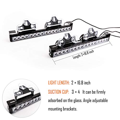 2 in 1 Emergency Strobe Traffic Advisor Light Bar 21 Flash Patterns - color: Blue/White