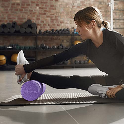 Philosophy Gym 12" High-Density Foam Roller for Exercise, Massage, Muscle Recovery - Round, Purple - color: Purple