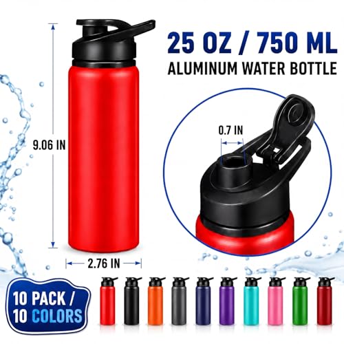 Mimorou 25oz Reusable Aluminum Water Bottles Bulk - color: Classic Color