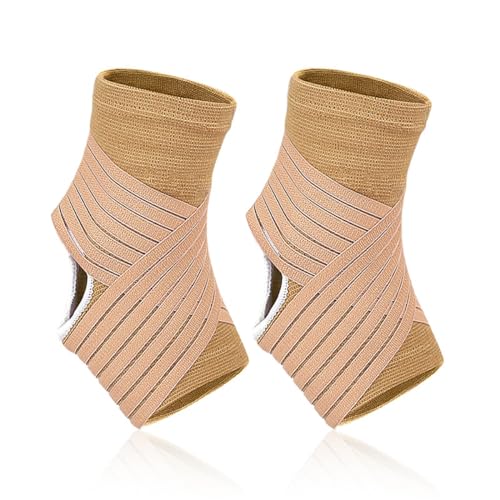 Ankle Support Brace for Women & Men, 1 Pair Ankle Compression Sleeve Adjustable Ankle Wrap, Breathable Foot Brace for Relief Sprained Ankle, Achilles Tendon, Injured Foot, Recovery, Sport, Running