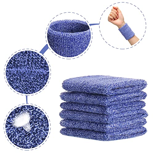 WILLBOND Wrist Sweatbands - color: Blue and White