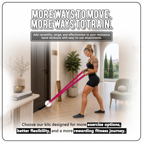 11-Loop Fabric Stretching Resistance Band - color: Pink Single Band 15-45 Lbs
