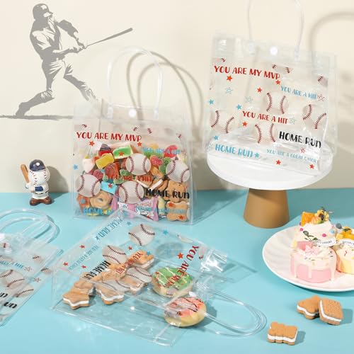 Aliceset 12 Pcs Baseball Gift Bags Bulk with Handles - style: Baseball