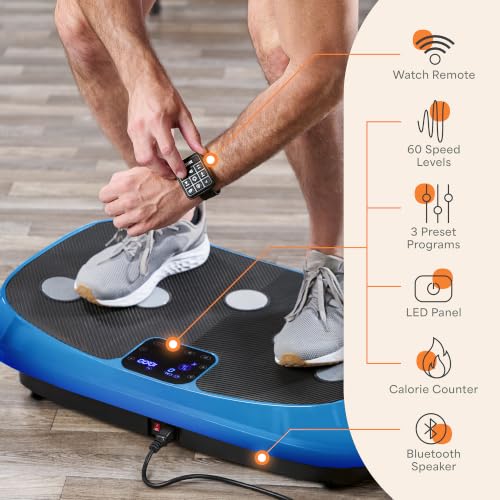 Lifepro Rumblex 4D Vibration Plate Exercise Machine with 7 Training Modes - color: Blue, size: Standard