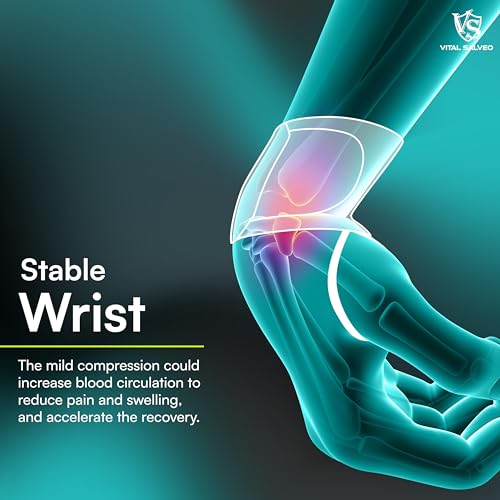 Vital Salveo- Adjustable both hands design Wrist Straps, Wrist Brace Support, Elastic Breathable for Wrist Sprain, Tendonitis, Tennis, Sports Men, Women (Pair) /3"* 18" - size: Wrist 3"*18"(Pair)