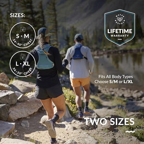 Water Buffalo Hydration Running Vest - Quiver Hydration Vest - Running Hydration Vest with Dual Water Bottles - Lightweight Water Backpack for Running, - color: Onyx Trail, size: Large-X-Large