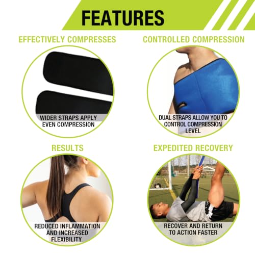 Pro-Tec Athletics Hot/Cold Wrap for Knee and Ankle, Provides Heat and Cold Relief, Dual Strapping System for Compression - size: The Hot / Cold Therapy Wrap (XL)