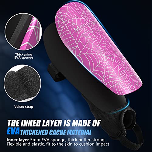 Shin Guards Soccer Youth Kids Boys Girls Toddler Shin Pads Child EVA Cushion Protection Reduce Shocks Injurie Calf Protective Gear Suitable for 4 5 6 7 8 9 10 11 12 Years Old - color: Pink Ankle, size: Small