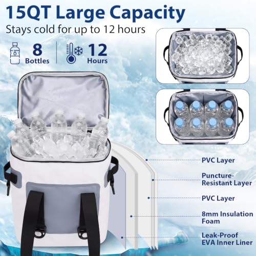 Cold Therapy Machine, 15QT Ice Machine for Knee After Surgery - color: White