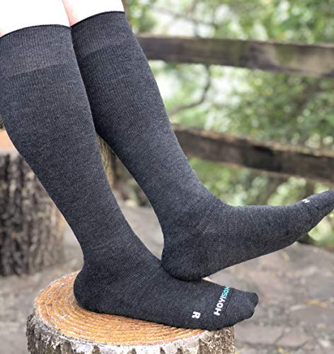 Big and Tall Compression Socks, Knee High, Cotton Blend