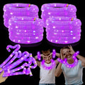 12-24 PCS Purple Glow Sticks Halloween Party Favors Toys for Kids Adults - style: Purple