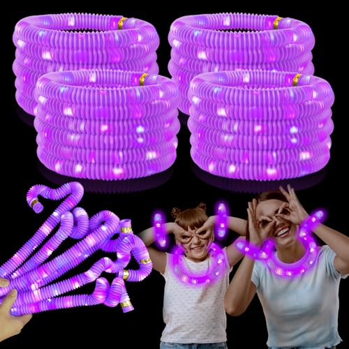12-24 PCS Purple Glow Sticks Halloween Party Favors Toys for Kids Adults - style: Purple
