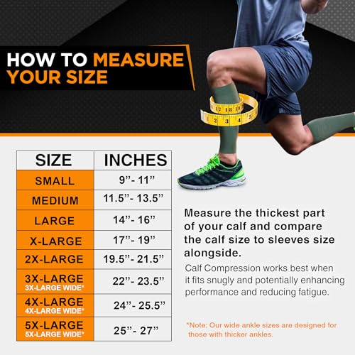 Doc Miller Calf Compression Sleeves 30-40 mmHg for Men & Women, 1 Pair - color: Dark Green, size: Small