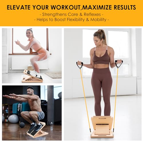 Wooden Slant Board for Calf Stretching,Adjustabl