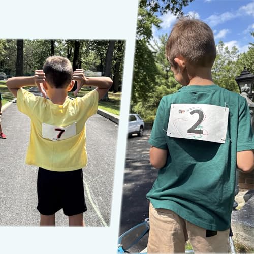 TRIWONDER Race Bibs Running Numbers with Safety Pins, Tyvek 4"x7" Large Numbers 1-500 for Marathon Runners Events Sports Games - color: Black&white [4"x7"] 301-400