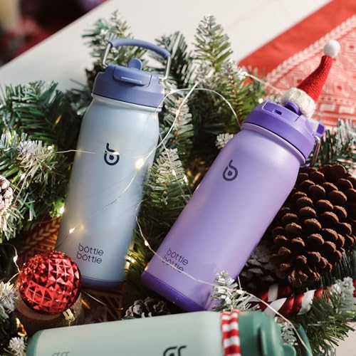 BOTTLE BOTTLE 16 oz Sports Water Bottle with Pills Holder Purple - color: purple