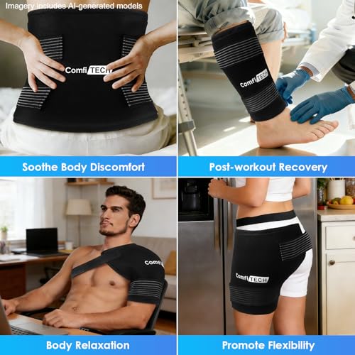 ComfiTECH Reusable Multipurpose Ice Pack with Adjustable Straps, 9" x 12" - size: Large 9" ×12“
