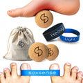 Soxsense Cork Massage Balls & Toe Stretch Bands, 4-Piece Foot Recovery Set