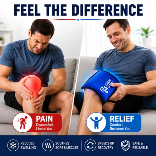 Treaton, Reusable Gel Ice Pack for Hot & Cold Therapy, Flexible Cold & Hot Compress, Microwave & Freezer Safe, Leak-Resistant Ice Pack for Back, Shoulder, Knee, Neck & Muscle Recovery - size: Large