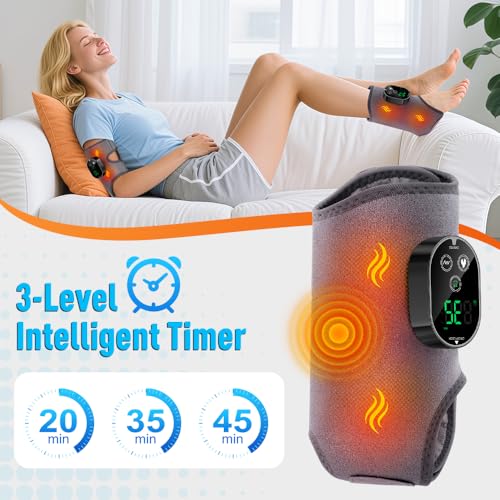 Cordless Foot Renew Triple Method Massager,Ankle Heating Pad for Relaxation