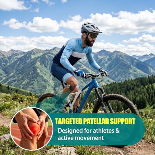 Patellar Tendon Support Strap 2 PCS, Adjustable Non-Slip Patella Band Stabilizer Silicone Knee Brace for Hiking, Running, Basketball, Squats, Jumpers Knee, Tendonitis (Black)