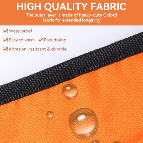Transfer Sling with Reflective Strips, Patient Lift Pad for Elderly & Disabled, Stair Assist Evacuation Device, Wheelchair to Bed Car Transfer Aid, 8 Reinforced Handles, 260 lbs - color: Orange Reflective