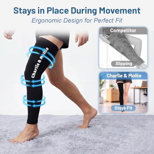 Full Leg Ice Pack Wrap with 360° Coverage for Injuries Reusable (Medium) - size: Medium