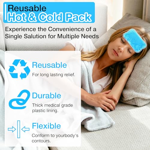 Trelaco 24 Pcs Gel Bead Ice Pack 4 x 6 Inch, Reusable Hot Cold Pack - color: Blue