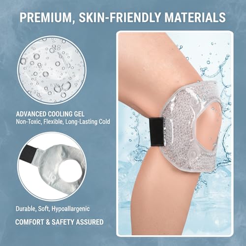 Ice Pack for Knee Injuries,Reusable Hot Cold Therapy Knee Wrap for Joint Pain Arthritis Meniscus Tear, Sprains & Swelling