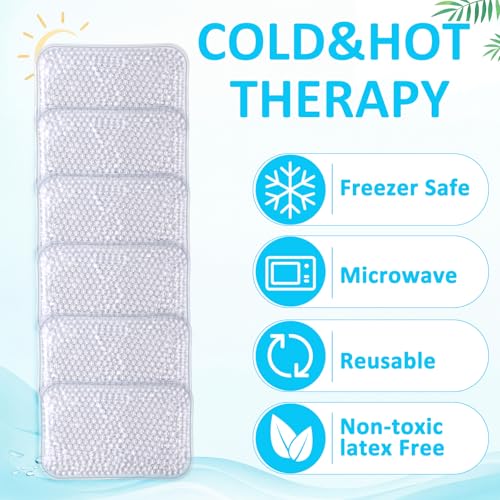 Trelaco 24 Pcs Clear Gel Bead Ice Pack 4 x 6 Inch Reusable Hot Cold Pack - color: Clear