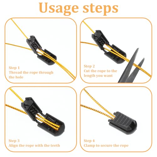25 Pack Zipper Pull Tabs Cord Ends Tips, Shoe Lace End Tips Cord Lock Clips Cords Ends Tip Zipper Clips Replacement Quick No Tied Shoelace for Handbags Backpacks Marathon Running Shoe