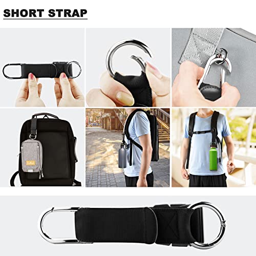 ZINZ Elastic Jacket Gripper Travel Strap with D-Ring Hooks and Buckle - color: Black