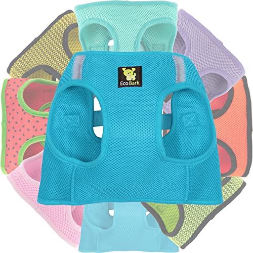 EcoBark Teacup Dog Harness, Soft Step in Vest for Puppy & Tiny Dogs - color: Sky Blue, size: XXXS- 2 to 3 lbs- Chest up to 10 in (Pack of 1)