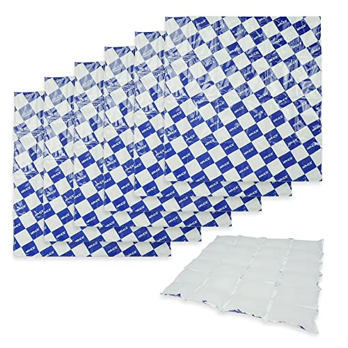 Reusable Dry Ice Packs for Shipping & Storage - Long Lasting Cold Packs for Lunch Box & Coolers - Ideal for Frozen Food & Drinks - style: 13"x14" 6 pcs(24 cells)